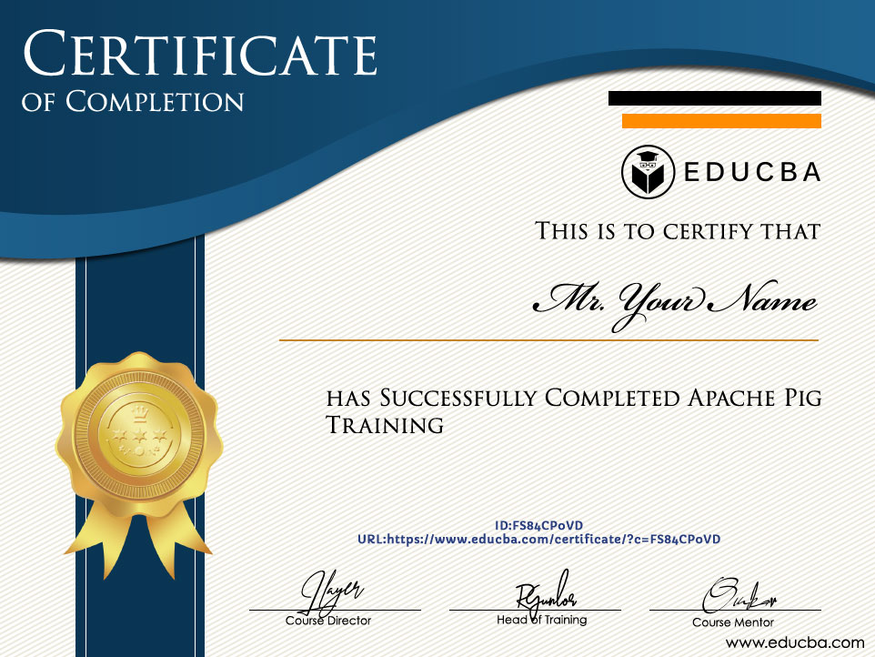 Apache Pig Training Certificate